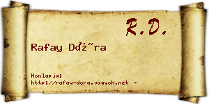 Rafay Dóra névjegykártya